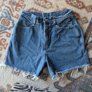 Vintage Rocky Mountain Clothing Co. Ultra High Rise Denim Cut Off Shorts